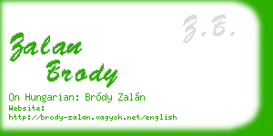 zalan brody business card