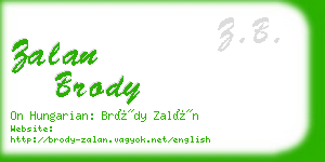 zalan brody business card